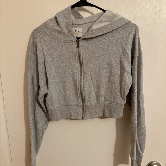 AERO Tops - ARO Women's Light Gray Zip-Up Hoodie